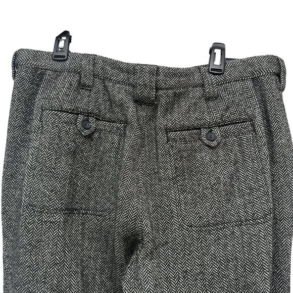 The Territory Ahead Mens Wool Blend Pants 38/30 Black Herringbone Tweed Classic - Picture 4 of 12